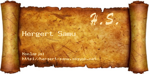 Hergert Samu névjegykártya